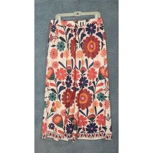 Womens‎ Wide Leg Pants 1XL Floral Flowy Boho Festival Indie Artsy Hippie Resort